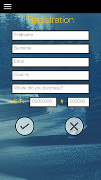 App registration screenshot